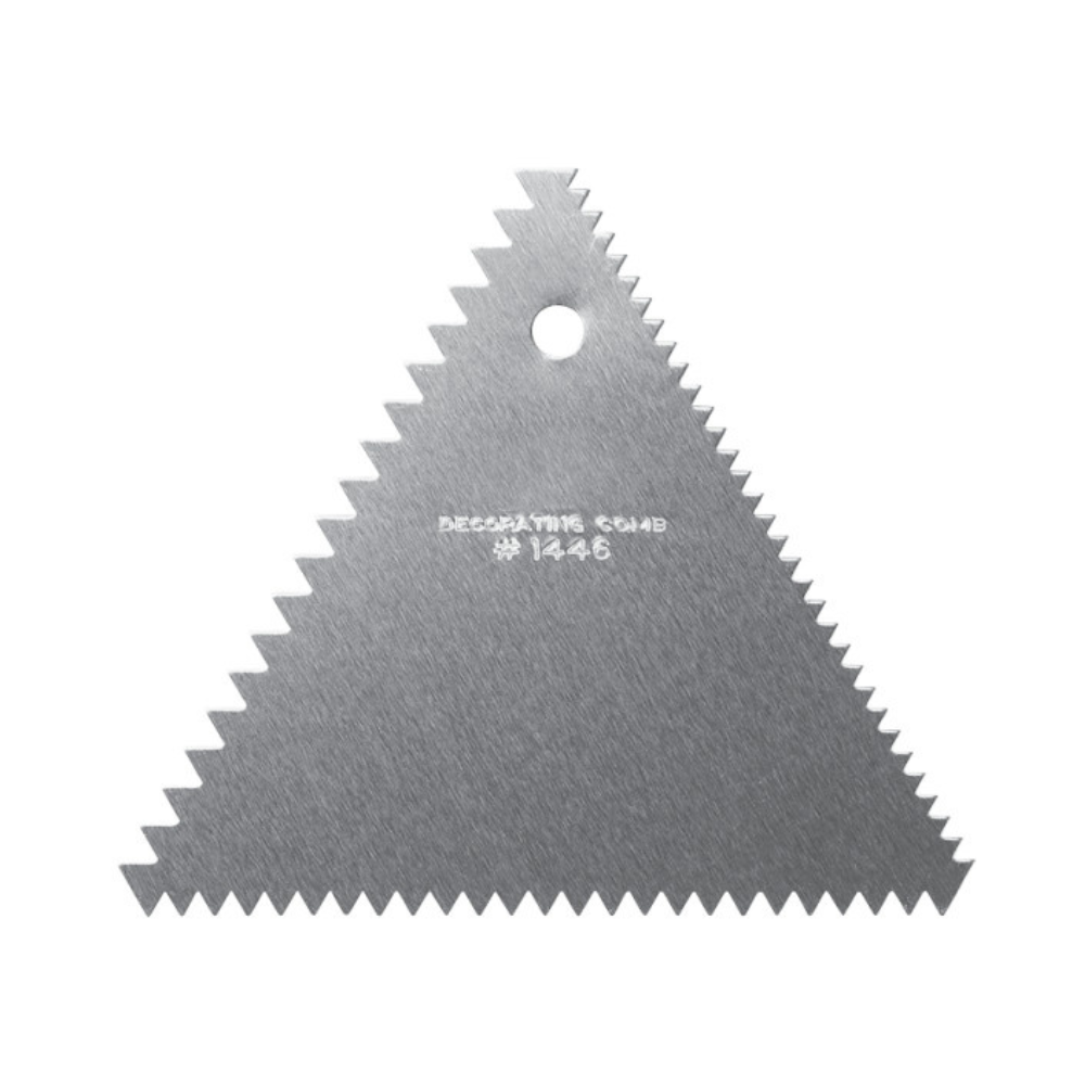 Raspador Triangular de Aluminio para Repostería con Dientes Decorativos