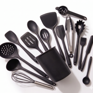 Juego de Utensilios de Cocina de Silicón Antiadherente Set Completo Resistente al Calor