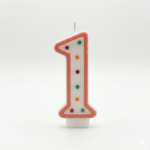 Vela Rosa Confetti #1