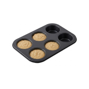 Caja con 12 Piezas Molde para Mantecadas / Muffins 6 Cavidades Antiadherente