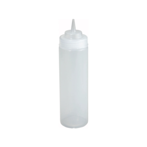 Botellas Exprimibles Transparentes de Boca Ancha 16 oz (473 ml) – Caja con 12 Piezas