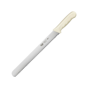 Cuchillo de Sierra Rebanador de Pan 12" con Mango Blanco – 1 Pieza