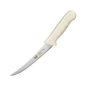 Cuchillo Filetero Curvo de 6" con Mango Blanco – 1 Pieza
