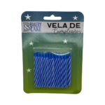 Vela Cilíndrica Azul para Pastel